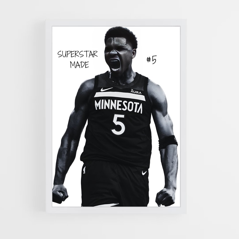 Poster Anthony edwards cri – affiche Basketball (vue 3)